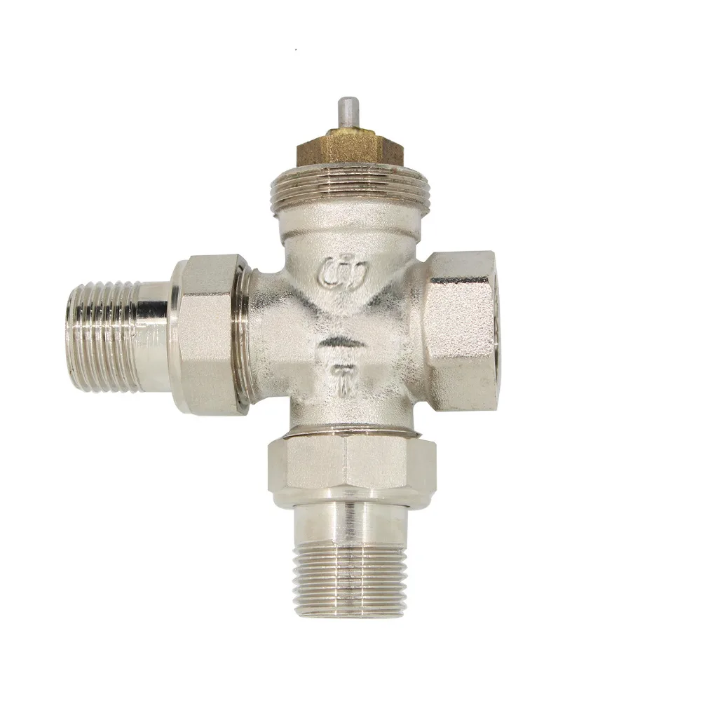 3/4 inch bass 3 way radiator valve regulating radiator regulator dn20 for thermostatic radiator valve actuator head