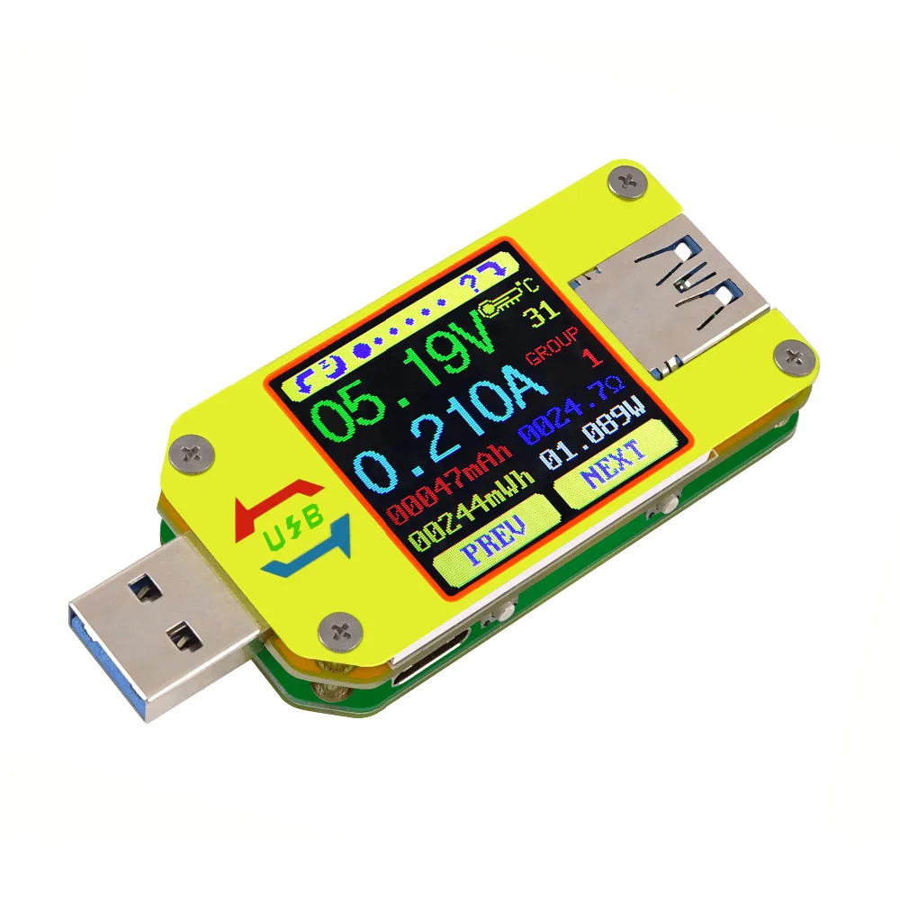 UM34/UM34C UM24/UM24C UM25/UM25C DC woltomierz amperomierz próbnik napięcia napięcie ładowania akumulatora USB Tester