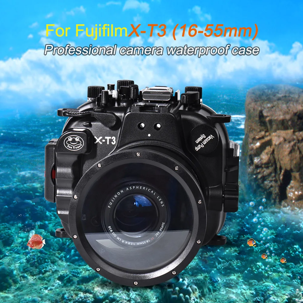 Mcoplus WP-XT3 40M/130ft Underwater Camera Waterproof housing case Bag for fujifilm Fuji X-T3 XT3 16-55mm Lens Camera