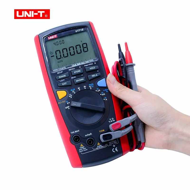 UNI-T Digital MultiMeter UT71 Series 20000-40000 Counts LCD backlight AC DC Meter Volt Ampere Ohm Capacitance Temp tester