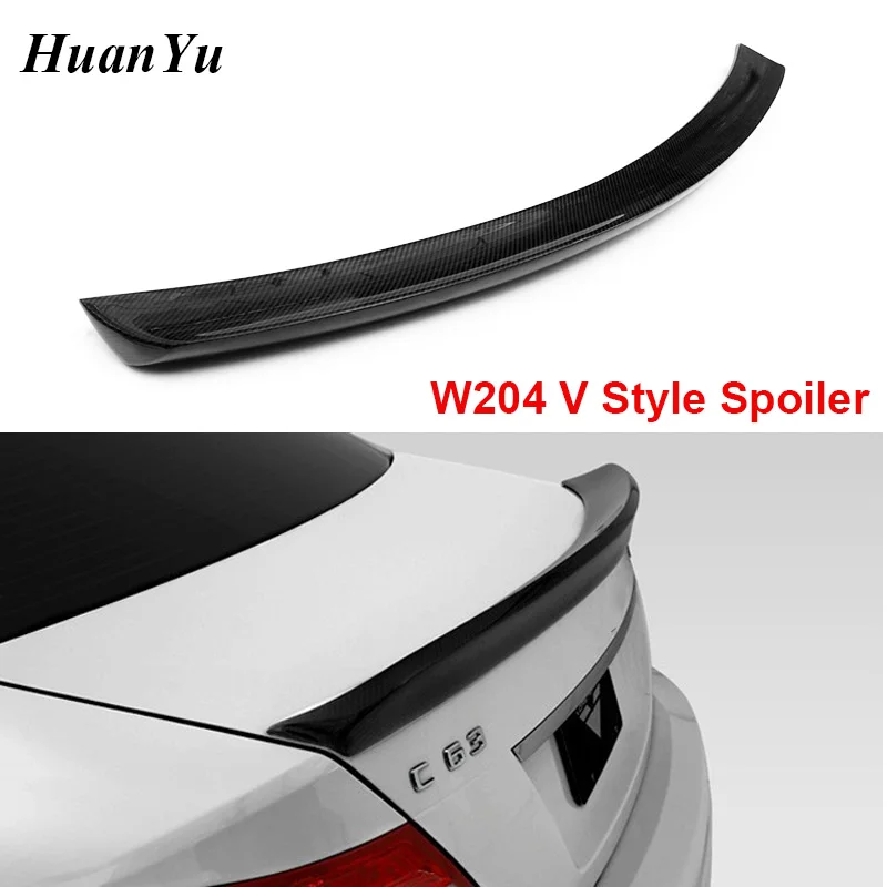 

V Style Carbon Fiber Trunk Ducktail Spoiler for Mercedes-benz W204 Sedan & Coupe 2008-2014 C Class Boot Lip Wings C180 C200 C260