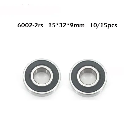 

Free shipping 10/15pcs/lot 6002 RS, 6002-2RS Shielding Ball Bearing Bicycle bearing axis Flower drum bearing 15*32*9mm