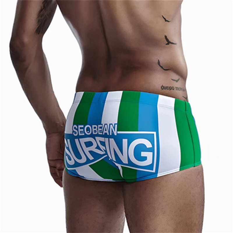 Hot sell swimming Trunks Men\'s Boxers Beach shorts Hi-Q Swimwear with Pocket trunks Sexy Hot springs Sports suit Men Swimsuit