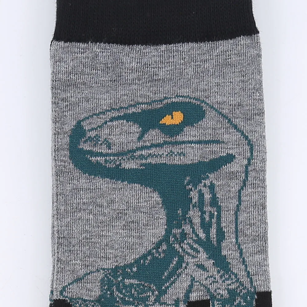 Modeager Brand Casual Dinosaur Crocodile Shark Spider Cool Funny Animal Men Socks Cotton long hip hop cool Skate Socks for Men