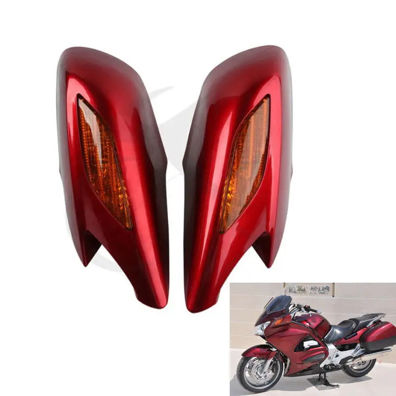 Motorcycle Motorcycle Turn Signal Lens Red Rear View Mirrors Signals Lens For Honda ST1300 2002-2011 03 04 05 06