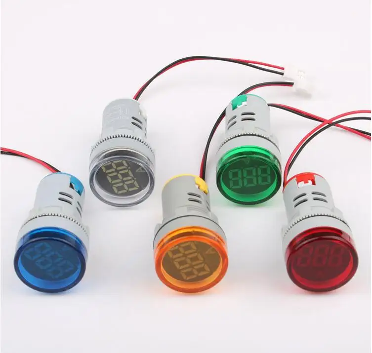 mini digital display Ammeter current meter AD16-22AM AD16-22DSA LED indicator lamp 0-100A 22mm with CT