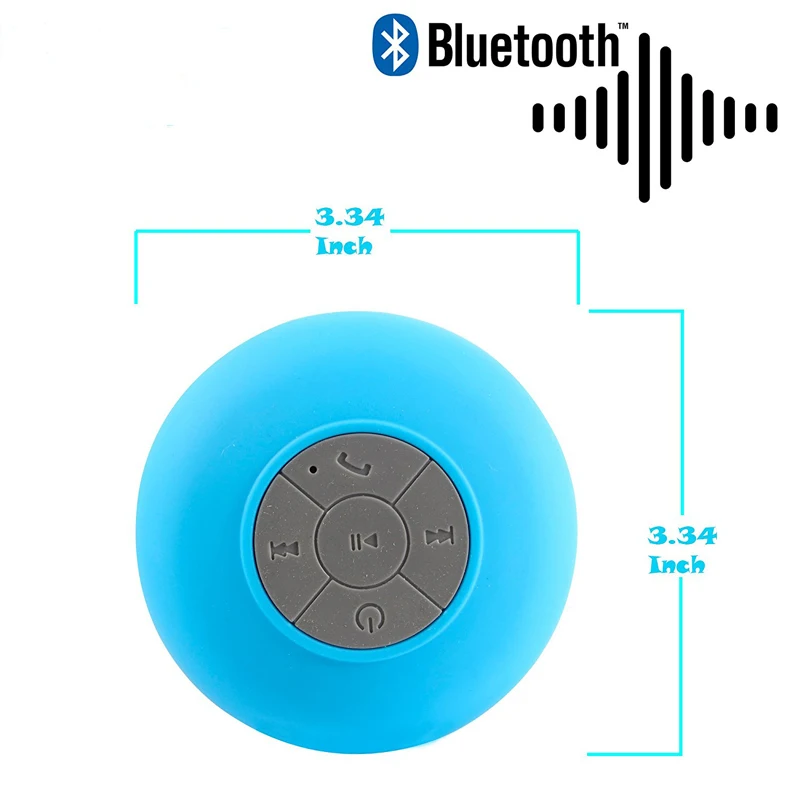 Беспроводная Bluetooth-колонка, миниатюрная Водонепроницаемая стерео-колонка с сабвуфером, громкая музыка, для ванной комнаты, офиса, пляжа