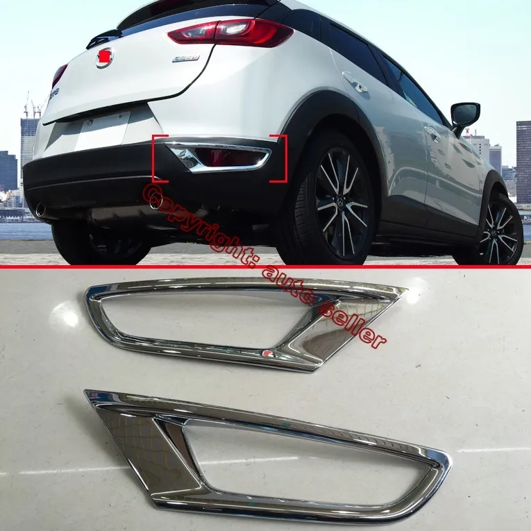 

Хромированная накладка на заднюю противотуманную фару из АБС-пластика для Mazda CX-3 2015 2016 2017, автомобильные аксессуары, наклейки