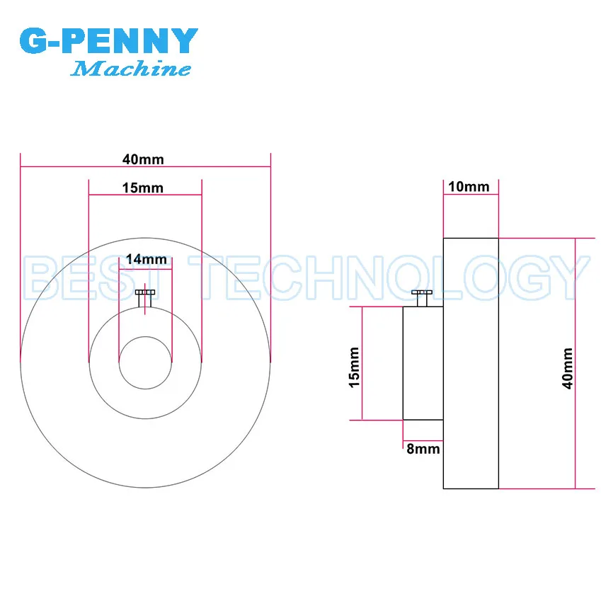 Nema34 Stepper motor hand wheel inner hole 14mm Nema 34 motor handwheel 14mm 60mm diameter for dual / double shaft motor