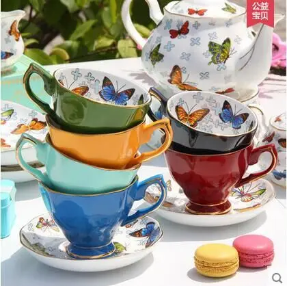 English Afternoon Tea,Mug High-Grade Bone China Coffee Cup And Saucer, Japanese Style Cup European cup