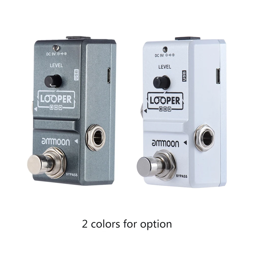 

Ammoon AP-09 Nano Loop педаль эффектов для электрогитары Looper True Bypass безлимитный Overdubs 10 минут запись с USB кабелем