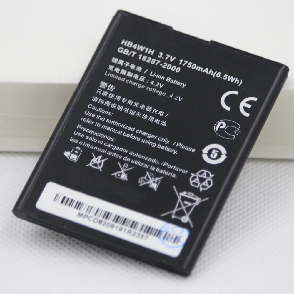 High Quality 1750mAh HB4W1 HB4W1H 3.7V Phone Battery for Huawei Ascend G510 G520 G525 C8813 C8813Q C8813D T8951 U8951 W2 Battery