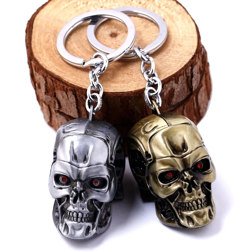 Großhandel: Neue angesagte Auto-Metall-Schlüsselanhänger für Männer und Frauen, Schlüsselhalter mit Totenkopf-Motiv, neues Partygeschenk, Schmuck. – Detail 6