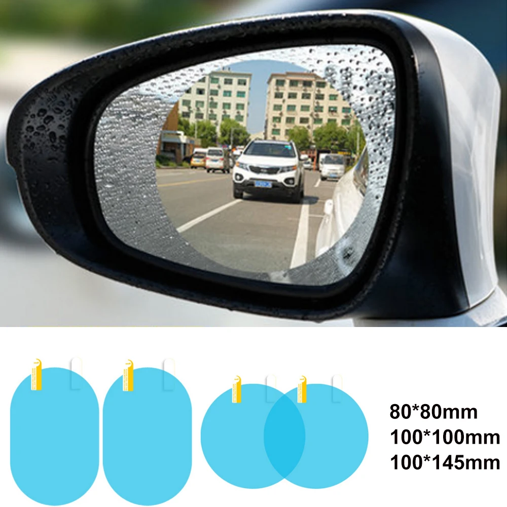 Car Rearview Mirror Film Protective Membrane Anti-fog Anti-glare Waterproof Rainproof Car Mirror Window Clear Film Car Safety