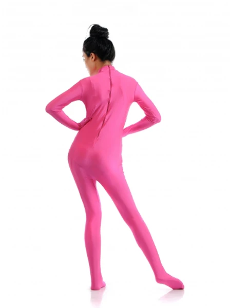 Różowy Spandex Zentai garnitur ciasny kostium na Halloween