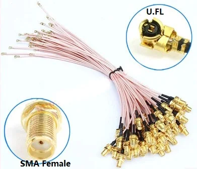 U.FL to SMA pigtail female 15CM IPEX connector antenna RF-SMA  Coax adapter WIFI GSM GPS RG178 cable for SIM7100E/MC7455/MC7430