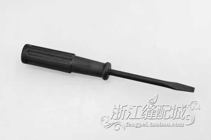 Medium Slotted Screwdriver Full length 8.5cm Black Color