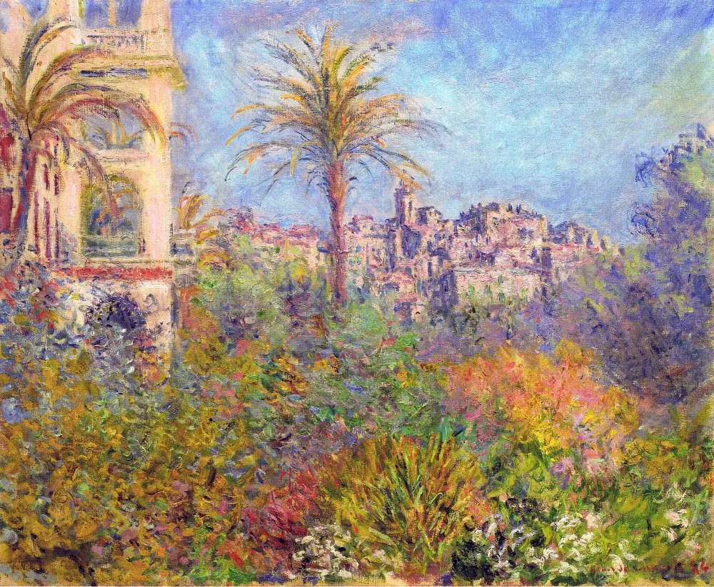 

100% handmade landscape oil painting reproduction on linen canvas,villas-at-bordighera-03 by claude monet