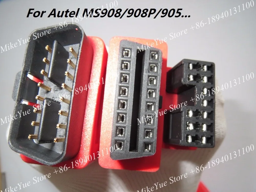 for Autel For MITSUBISHI for HYUNDAI -12+16 Pins MaxiSys Pro MS906 MS906BT MS906TS MS908S Pro Mini MaxiCOM MK908P OBD I Adapters