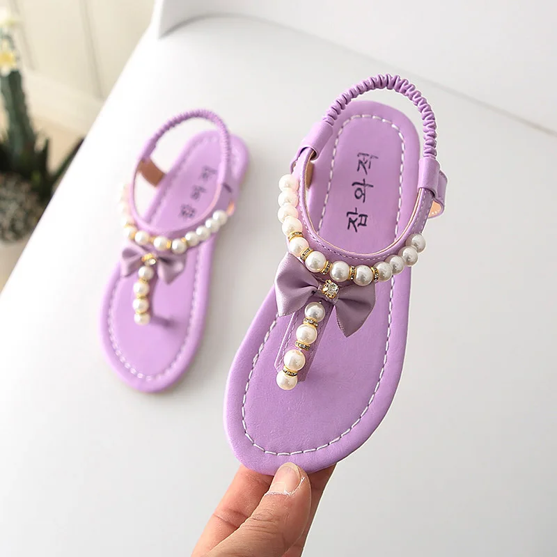 

Fashion Kids Shoes Pearls Baby Single Shoes Summer Children Shoes Sandals New Girls Bow Sandals Baby Toddler Shoes B50