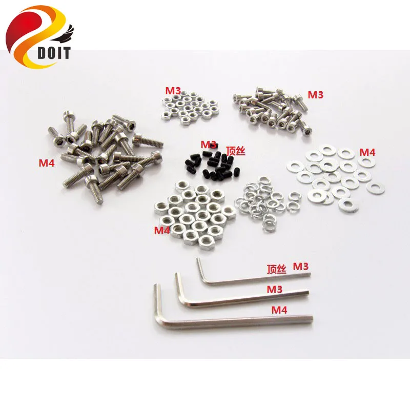 오리지널 DOIT 1세트 M3 M4 나사 개스킷 트램펄린, 너트 내부 육각 스패너 탱크 자동차 액세서리 부품 DIY RC 장난감 탱크 로봇 섀시