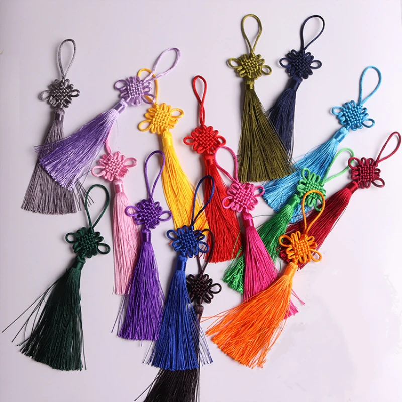 10PC chińskie węzły Tassel DIY wisiorek wisiorek biżuteria odzieży akcesoria dekoracyjne torba na klucze samochodowe wisiorek DIY Craft frędzel