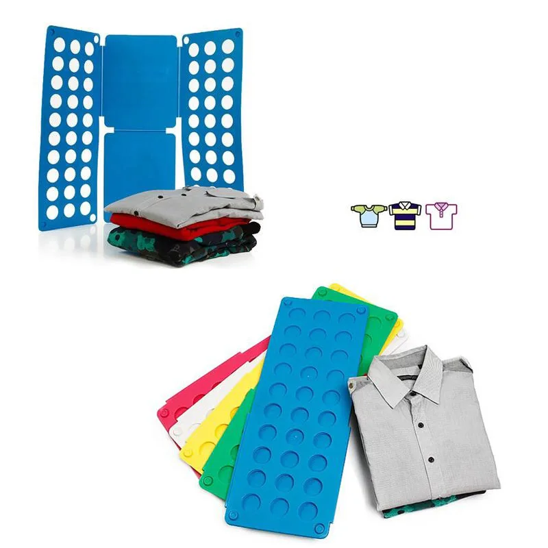 40pcs/lot Clothes Folding Board Magic Fast Speed Folder Multi Functional Shirts Folding Board for Kids Children Garment ZA1307