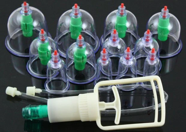 12pcs Pvc Vacuum Cupping Cups Home Use Medical Body Massage Relaxation Magnets Therapy Acupressure Relieve Pain Health Care