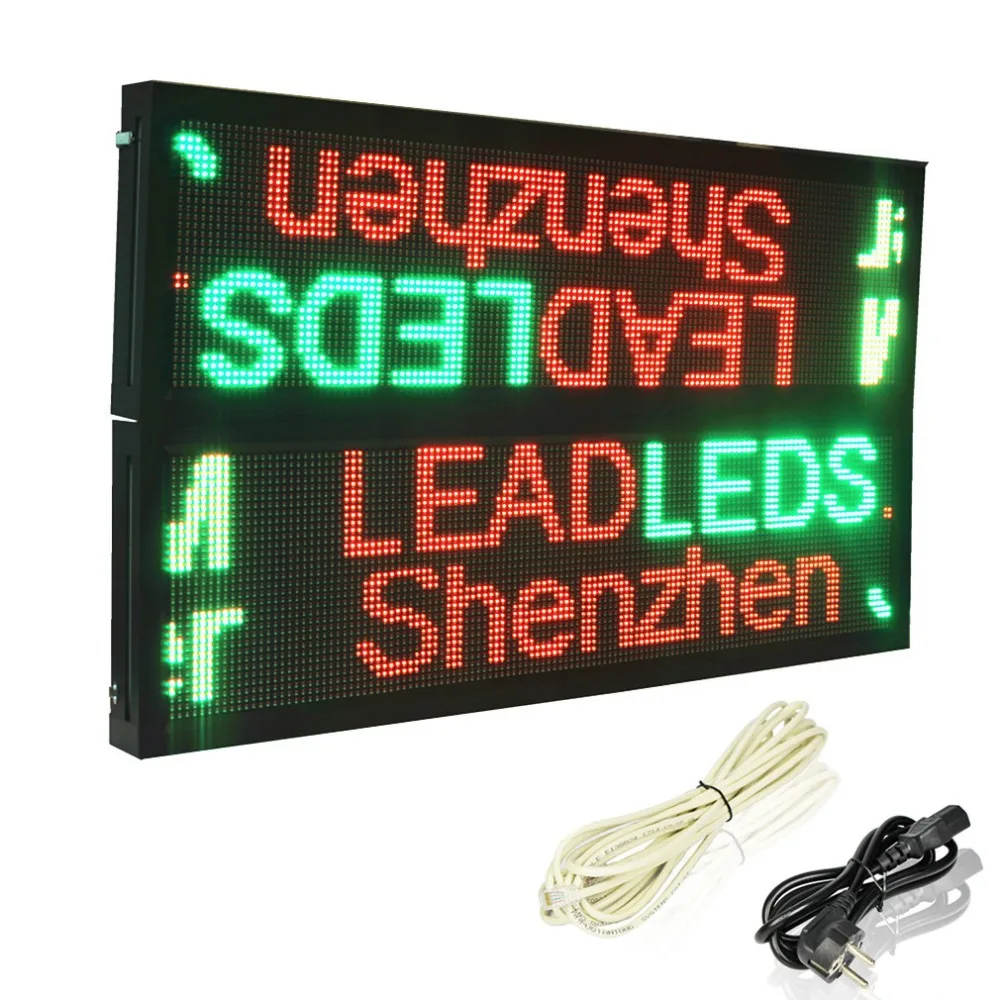 

P10mm led module RGY 3color Outdoor New design outdoor double sided led sign waterproof programmable and scrolling