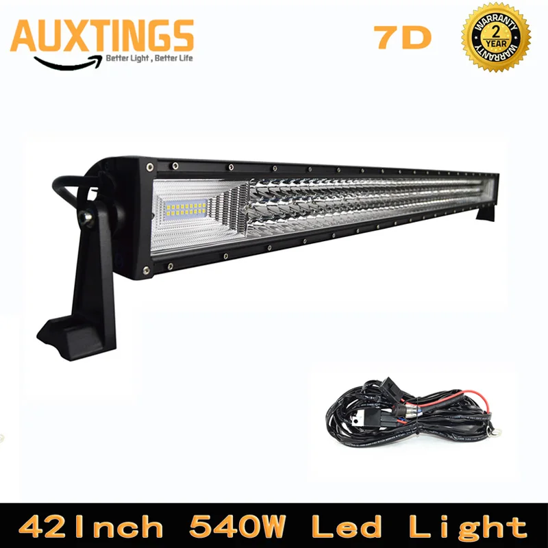 

7D 42'' 540W Led Light bar Triple Row Combo Offroad Light Driving Lamp for Truck SUV 4X4 4WD ATV CAR TRACTOR