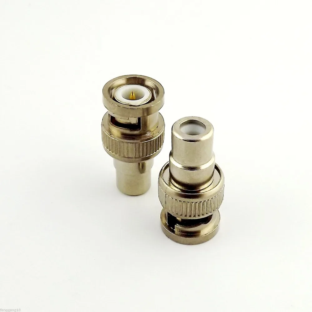 1 قطعة BNC ذكر التوصيل إلى RCA أنثى جاك مستقيم كابل محوري RF محول موصل