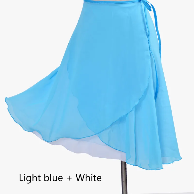 Lange Ballet Dans Rok Volwassen Kinderen Chiffon Dubbele Kleur Bloemenprint Praktijk Turnpakje Tutu Ballerina Vrouwen Ballet Jurk