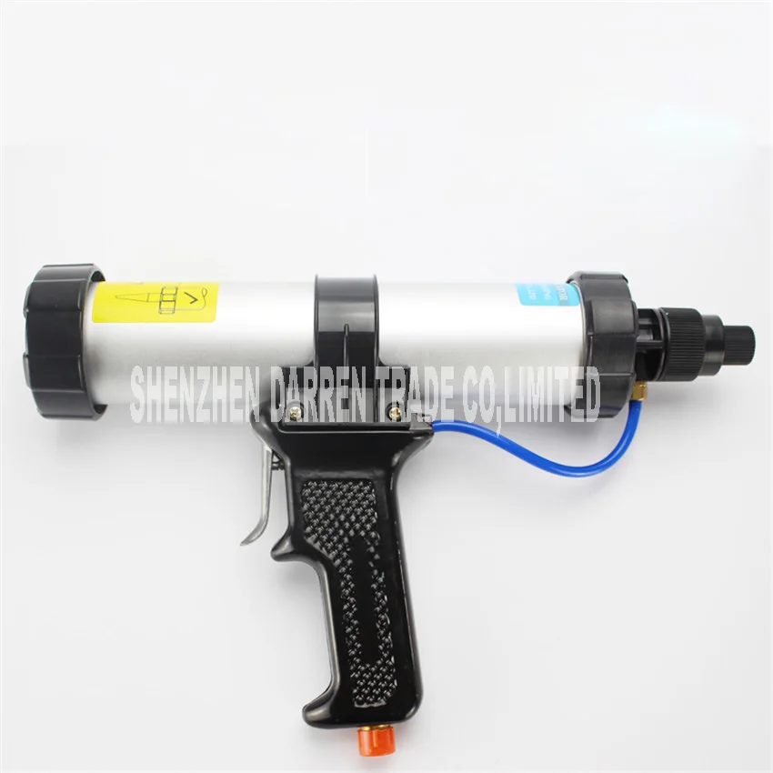 300ML glass glue gun PU sealant gun air caulking gun,sausage type pneumatic caulking gun noise less than 70dB