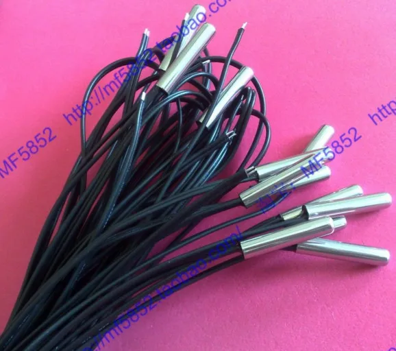 

Free ship 50pcs/lot NTC temperature sensor 5K+-1% 3470 stainless steel shell 5*25 1.7 meter NTC Sensor