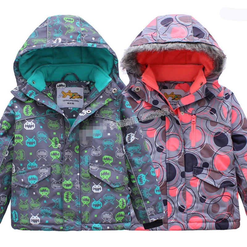 

Outdoor wind and waterproof jacket boys and girls children of foreign trade of the original single ski padded jacket