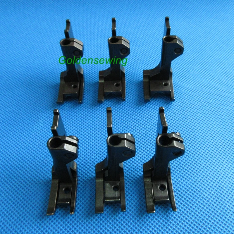 6 PAIR SIZE PIPING WALKING FOOT for Juki DNU-241 1541 LU 562 563TWO TOE SMOOTH BOTTOM