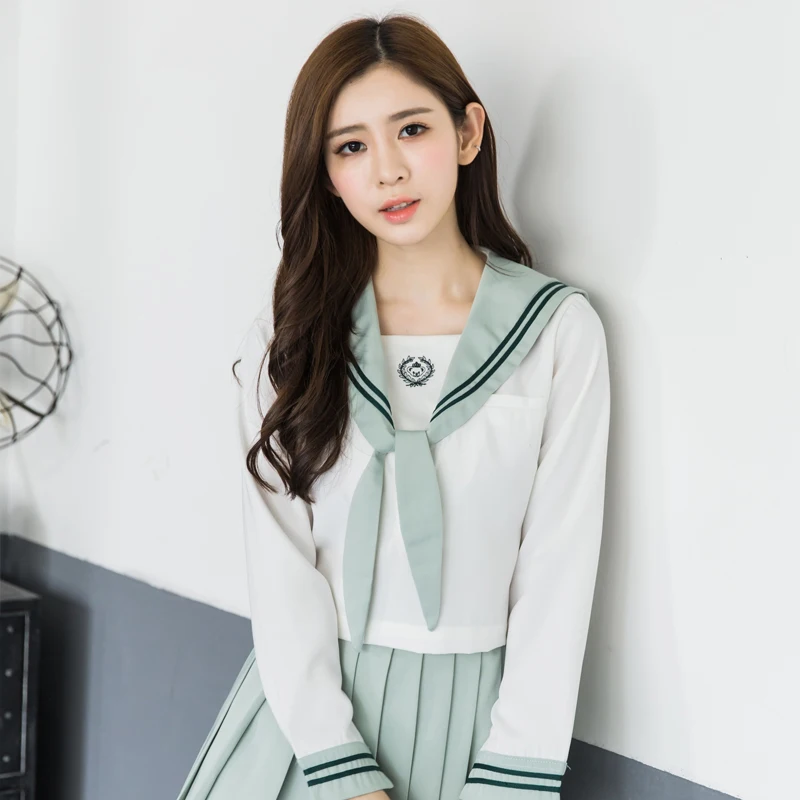 School uniform set Student uniform tie Sailor suit set Table costume Japanese school uniform Girl Autumn Long sleev