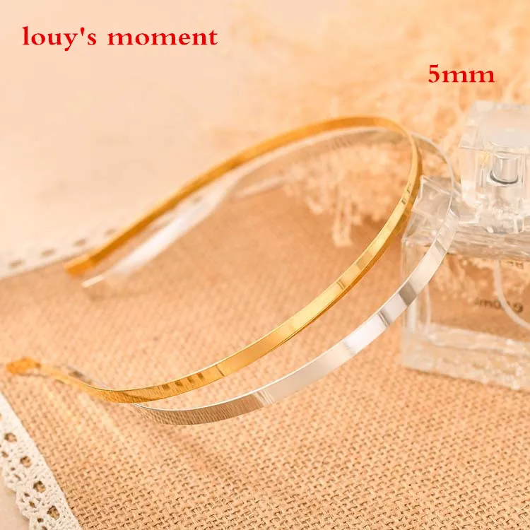 Free Shipping 20 X Silver/Gold Head Hoop 5mm Width Headband Handmade Jewelry Hair DIY Accessories