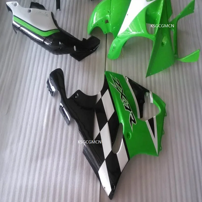 Green white Car body ABS fairing kit for Kawasaki ninja 96 98 00 02 03 ZX 7R fairings ninja 1996-2003 ZX7R fairing kits