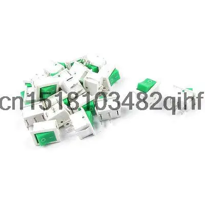 20 Pcs 2 Pin On/Off SPST Snap in Boat Rocker Switch 6A AC250V 10A 125VAC