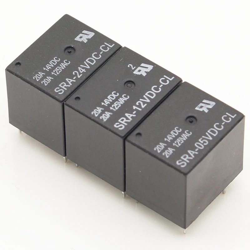 5PCS/lot Power relays SRA-05VDC-CL SRA-12VDC-CL SRA-24VDC-CL 5V 12V 24V 20A 5PIN