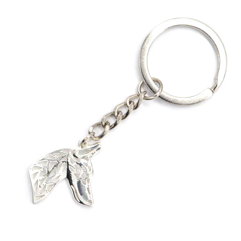 Jewelry Lovers' Doberman profile Key Chains Men's Alloy Dog Shaped Key Chains