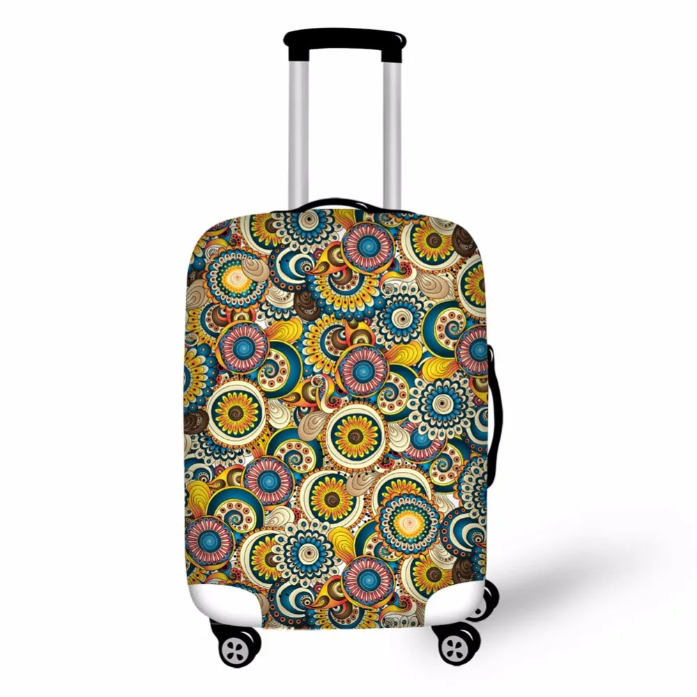 

3D floral prints suitcase cover protective cover for luggage with zipper Luggage cover suit 18-30 Inch luggage elasticity