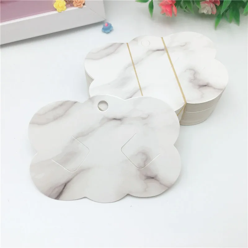 

300Pcs Marble Paper Women Jewelry Hair Accessory Hairpin Packing Cards Hair Clip Displays Card 6.5x9cm