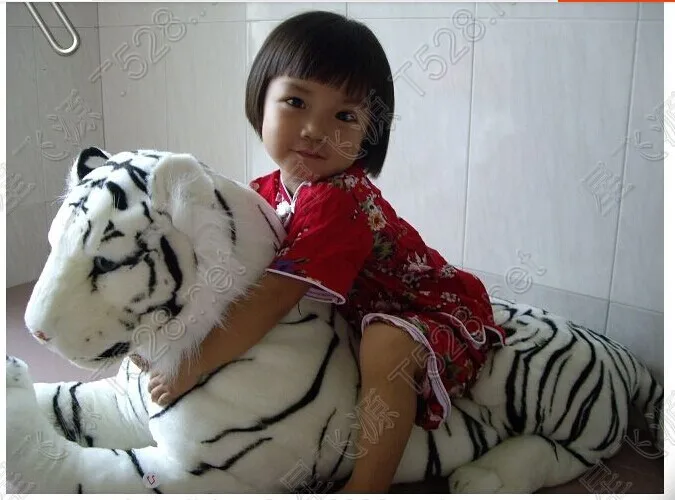 big plush Tiger toy artificial animal doll white tiger toy gift about 125cm