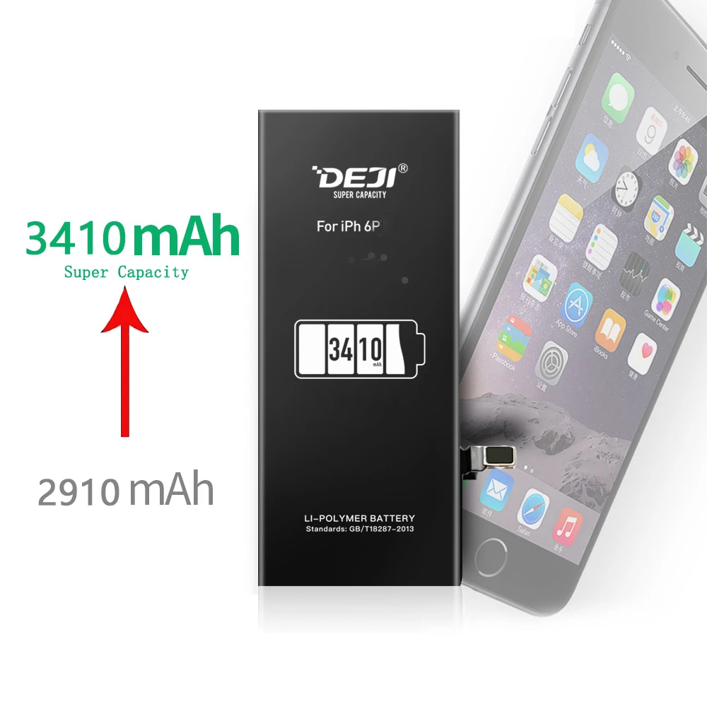 DEJI Original Battery For iPhone 5se/6/6s/6p/6sp With Free Tools Kit High Capacity Mix 5pcs one set of Batteries Replacement