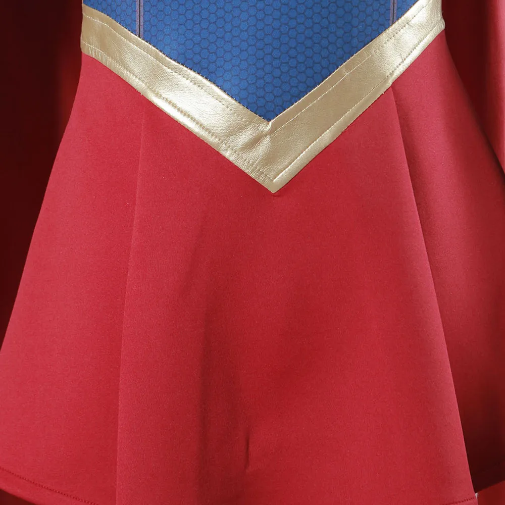 Athemis Film Supergirl Cosplay Kostüm Nach Maß Mantel Kleid Hohe Qualität Für Kinder Mädchen Plus Größe