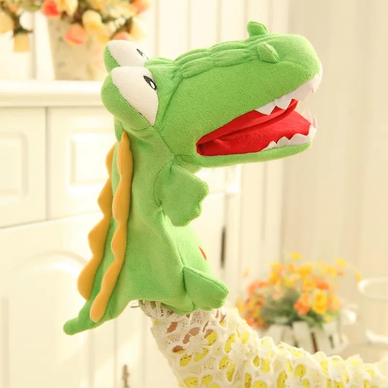 Kawaii Crocodile Shark Dinosaur Puppets Hand For Kids Plush Soft Animal  Doll Toys A Tool to Pass the Time at Work and Home Gift