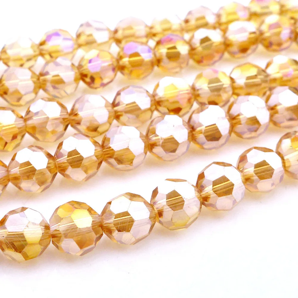 wholesale 6/8/10/12mm Crystal 5000 Round faced Beads Top Quality basic colors-6 Necklaces Bracelets Rings