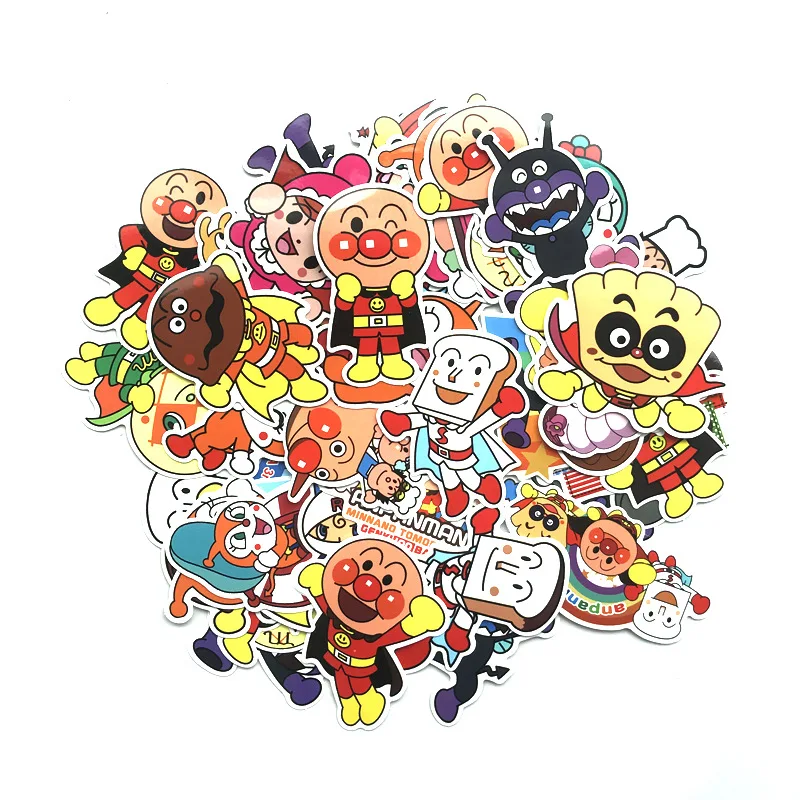 10/30/57Pcs Cartoon Anpanman Stickers Waterproof Decal Laptop Motorcycle Luggage Snowboard Fridge Phone Car Sticker